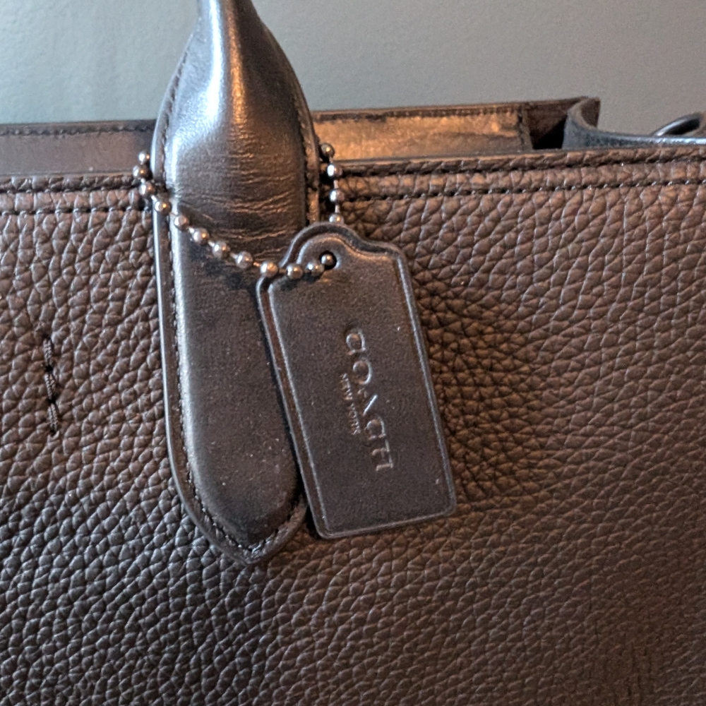 Coach Gotham Tall Tote - Black - Picture 3 of 16